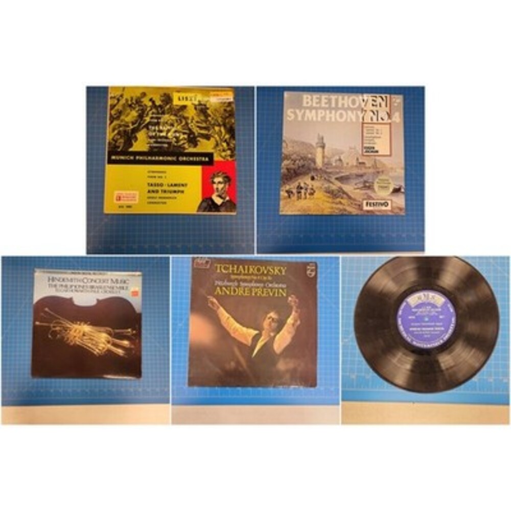 Lot of 5 Classical Baroque Vinyl Records LP Symphony Andre Bach Battle Beethoven